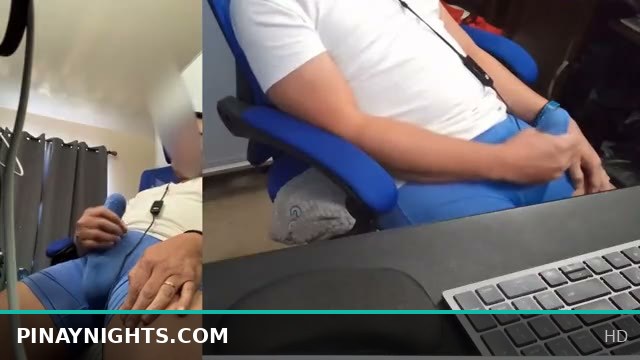 Taking a Work Break: Masturbation Session with a Big Filipino Cock