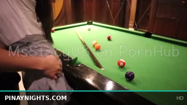 Hot Pinay Student Fucks on Pool Table